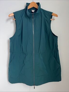 Chico's | Zenergy Dark Green Zip-Front Sleeveless Utility Vest Size 3 (16/18)